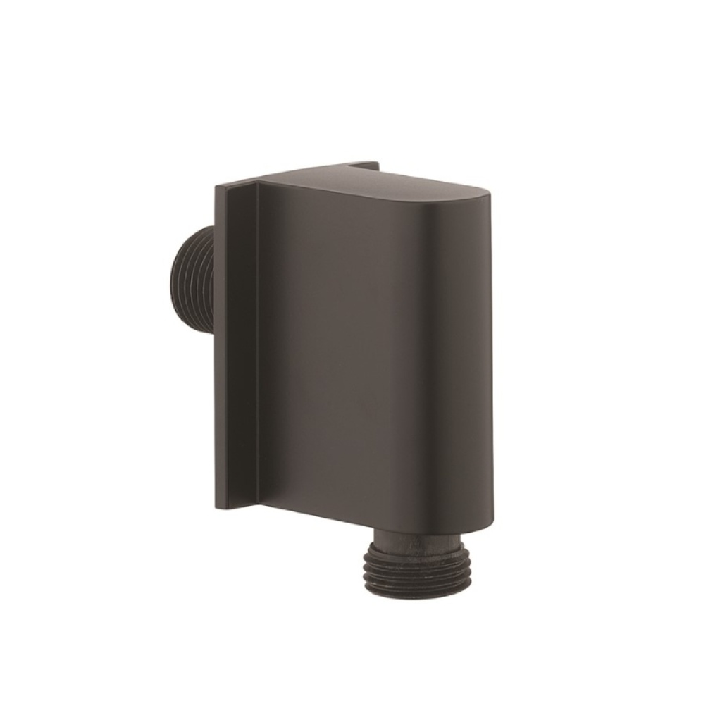 Product Cut out image of the Crosswater MPRO Matt Black Wall Outlet